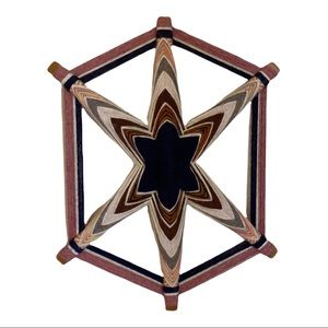 Vintage God's Eye Ojo de Dios Handmade Wall Hanging